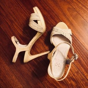 Vince Camuto Straw Sandal Heels